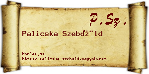 Palicska Szebáld névjegykártya